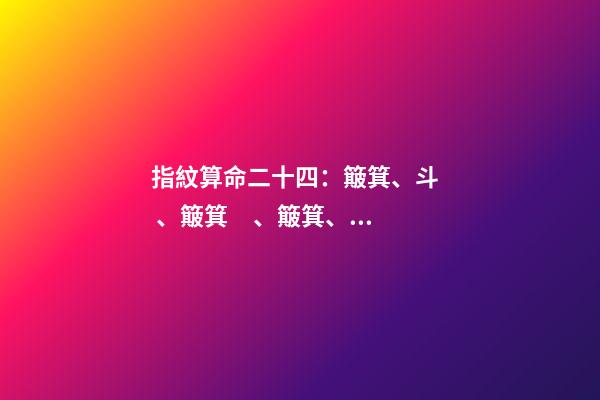 指紋算命二十四：簸箕、斗、簸箕、簸箕、簸箕